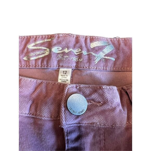 Seven7 corduroy pink rosewood ultra high rise skinny pants size 12 - Picture 4 of 8